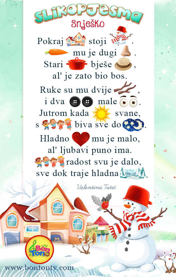 Snje�ko - slikopjesma